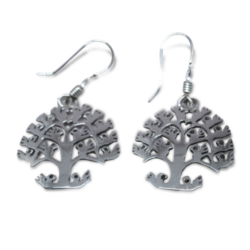 Boucles d'oreilles arbre de la vie